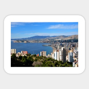 Benidorm Skyline Cityscape Costa Blanca Spain Sticker